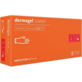   Dermagel latex púdermentes vizsgálókesztyű 100db L méret, belső latexmentes réteggel