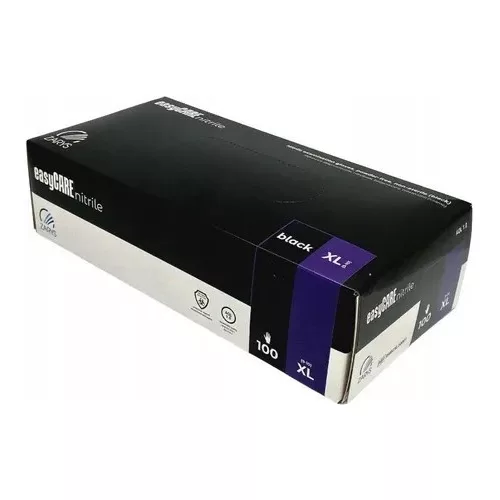 ZARYS easyCARE nitril kesztyű 100db, XL méret, púdermentes A100 FEKETE nem steril