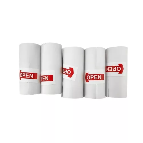 Tekercses hőpapír hőnyomtatóhoz 57mm (Fehér - 5db)