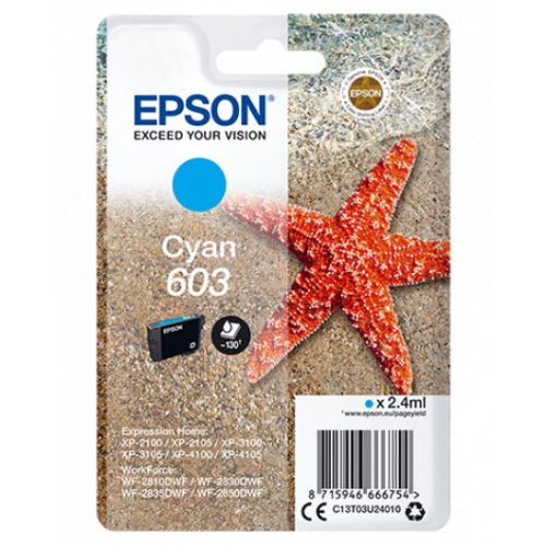 Epson T03U2 Tintapatron Cyan 2,4ml No.603
