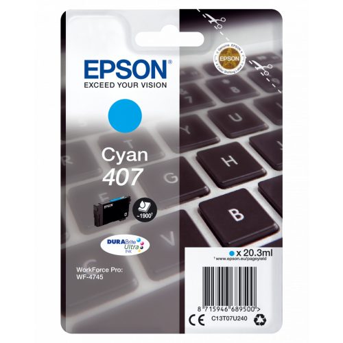 Epson T07U2 Tintapatron Cyan 20,3ml No.407