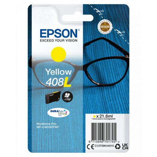 Epson T09K4 Tintapatron Yellow 21,6ml No.408L