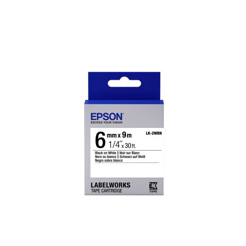 Epson LK-2WBN címkeszalag Black/White 6mm (9m)