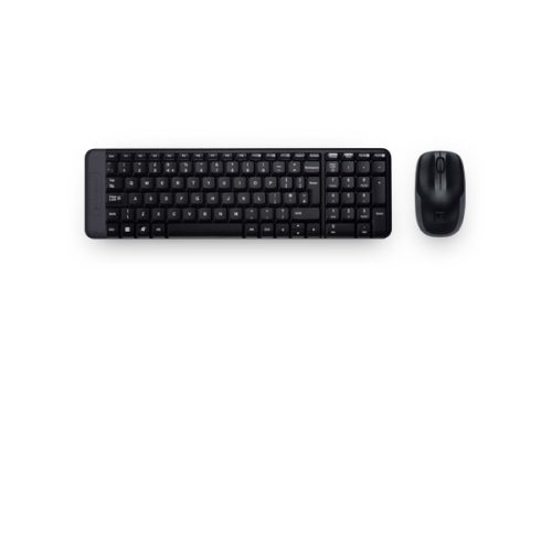 Logitech Billentyűzet/Egér Kit - MK220 (Vezeték nélküli, Multimédia,  USB, fekete)