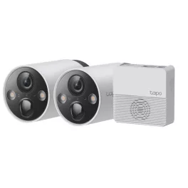   TP-link IP wifi Cső kamera - Tapo C420S2 KIT (2 kamera + hub; Akku; 4MP, 3mm, IP65, H264, IR15m, SD, mikrofon, hangsz)