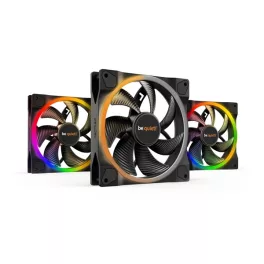  Be Quiet! Cooler 14cm - LIGHT WINGS 140mm PWM Triple-Pack (RGB, 1500rpm, 23,3dB, fekete)