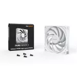 Be Quiet! Cooler 12cm - PURE WINGS 3 White 120mm PWM high-speed (2100rpm, 30,9dB, fehér)
