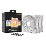 Be Quiet! Cooler 14cm - LIGHT WINGS LX 140mm PWM high-speed White Triple-Pack (RGB, 1800rpm, 30,5dB, fehér)