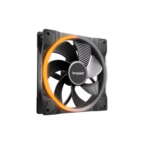Be Quiet! Cooler 14cm - LIGHT WINGS 140mm PWM Reverse Black (RGB, 1300rpm, 25,5dB, fekete)