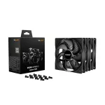 Be Quiet! Cooler 14cm - PURE WINGS 3 140mm PWM 3-Pack (1200rpm, 21,9dB, fekete)