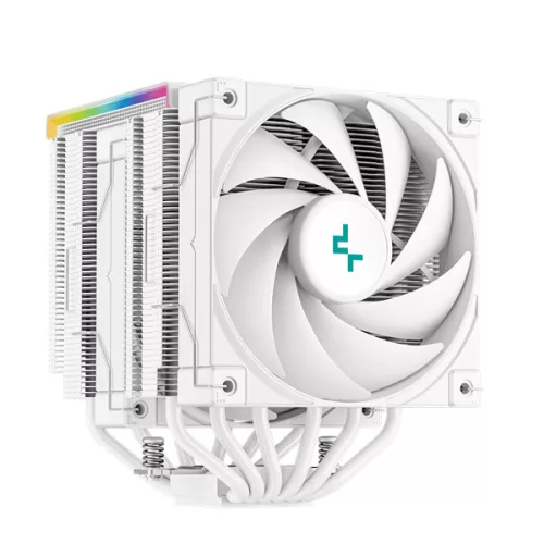 DeepCool CPU Cooler - AK620 DIGITAL SE WH (28 dB; max, 117,21 m3/h; 4pin csatlakozó, 6 db heatpipe, 2x12cm, PWM, RGB)