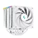 DeepCool CPU Cooler - AK620 DIGITAL SE WH (28 dB; max, 117,21 m3/h; 4pin csatlakozó, 6 db heatpipe, 2x12cm, PWM, RGB)