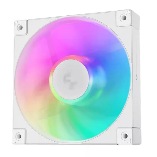 DeepCool Cooler 12cm - FD12 ARGB WH (27,6dB; max. 109,07 m3/h; 3pin csatlakozó; hydro bearing, ház hűtésre, PWM, fehér)