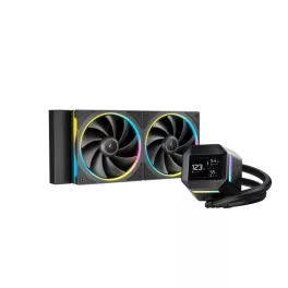   DeepCool CPU Water Cooler - LM240 (max 36.07dB; max. 112,52 m3/h; 2x12cm, LED kijelző, fekete)