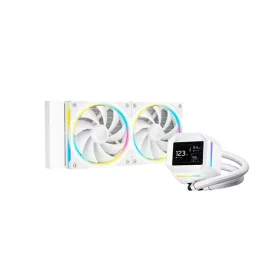   DeepCool CPU Water Cooler - LM240 WH (max 36.07dB; max. 112,52 m3/h; 2x12cm, LED kijelző, fehér)