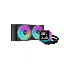   DeepCool CPU Water Cooler - LP240 (max 21dB; max. 122,39 m3/h; 2x12cm, LED kijelző, fekete)