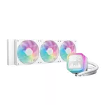 DeepCool CPU Water Cooler - LP360 WH (max 21dB; max. 122,39 m3/h; 3x12cm, LED kijelző, fehér)