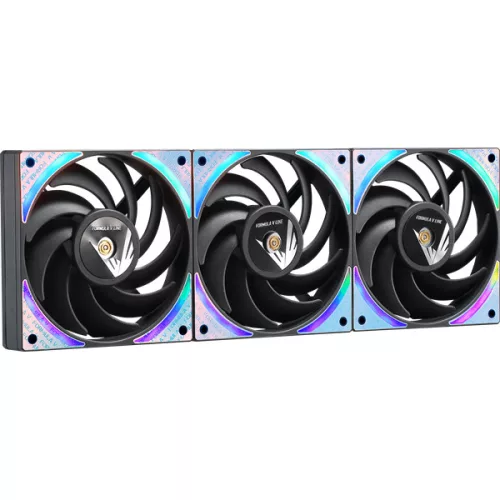 Formula Cooler 12cm - 3db Air Bridge Plus BK (1-27,2dB, max. 63,2 m3/h, 4pin csatlakozó, hydro bearing, ARGB)