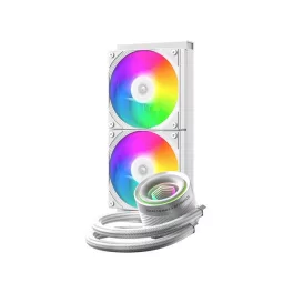   ID-Cooling CPU Water Cooler - FX240 INF WHITE (27.2dB; max. 98,54 m3/h; 2x12cm, A-RGB, fehér)