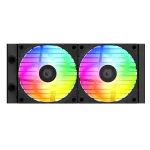 ID-Cooling CPU Water Cooler - FX240 INF (27.2dB; max. 98,54 m3/h; 2x12cm, A-RGB, fekete)