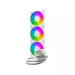 ID-Cooling CPU Water Cooler - FX360 INF WHITE (27.2ddB; max. 98,54 m3/h; 3x12cm, A-RGB, fehér)