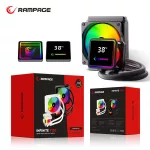 Rampage CPU Water Cooler - INFINITE V120 (Mágneses kijelző, 36,9dB max., 98,54 m3/h; 12cm, A-RGB LED, fehér)