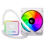 Rampage CPU Water Cooler - INFINITE V120 (Mágneses kijelző, 36,9dB max., 98,54 m3/h; 12cm, A-RGB LED, fehér)