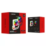 Rampage CPU Water Cooler - INFINITE V120 (Mágneses kijelző, 36,9dB max., 98,54 m3/h; 12cm, A-RGB LED, fehér)