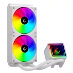 Rampage CPU Water Cooler - INFINITE V240 (Mágneses kijelző, 36,9dB max., 98,54 m3/h; 2x12cm, A-RGB LED, fehér)