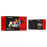 Rampage CPU Water Cooler - INFINITE V240 (Mágneses kijelző, 36,9dB max., 98,54 m3/h; 2x12cm, A-RGB LED, fehér)