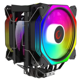   Rampage CPU Cooler - OCTAGON C60 (max 40dB, 96,84 m3/h, 4 pin csatlakozó, 2x12cm, A-RGB, LED)