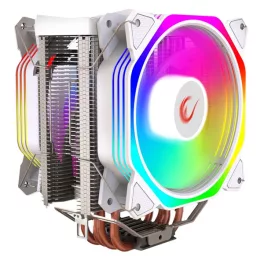   Rampage CPU Cooler - OCTAGON C60 (max 40dB, 96,84 m3/h, 4 pin csatlakozó, 2x12cm, A-RGB, LED, Fehér)
