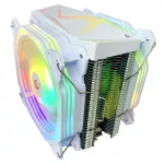 Rampage CPU Cooler - OCTAGON C60 (max 40dB, 96,84 m3/h, 4 pin csatlakozó, 2x12cm, A-RGB, LED, Fehér)