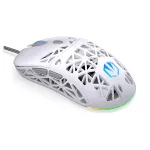 Endorfy Egér - LIV Onyx White (Honeycomb, 8000 DPI, ARGB, PixArt PAW3311, optikai, 1,8m, fehér)