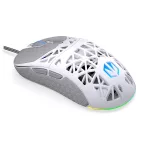 Endorfy Egér - LIV Onyx White (Honeycomb, 8000 DPI, ARGB, PixArt PAW3311, optikai, 1,8m, fehér)