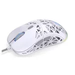 Endorfy Egér - LIV Onyx White (Honeycomb, 8000 DPI, ARGB, PixArt PAW3311, optikai, 1,8m, fehér)