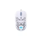 Endorfy Egér - LIV Onyx White (Honeycomb, 8000 DPI, ARGB, PixArt PAW3311, optikai, 1,8m, fehér)