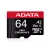 ADATA MicroSD kártya - 64GB microSDXC UHS-I U3 Class10 A2 V30S High Endurance (R/W: 100/80 MB/s, 24/7 record) + adapter