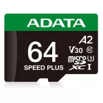 ADATA MicroSD kártya - 64GB microSDXC UHS-I U3 Class10 A2 V30 (R/W: 160/140 MB/s) + adapter