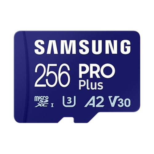 Samsung MicroSD kártya - 256GB MB-MD256SA/EU (PRO PLUS, USH-I, R180/W130, adapter, 256GB)