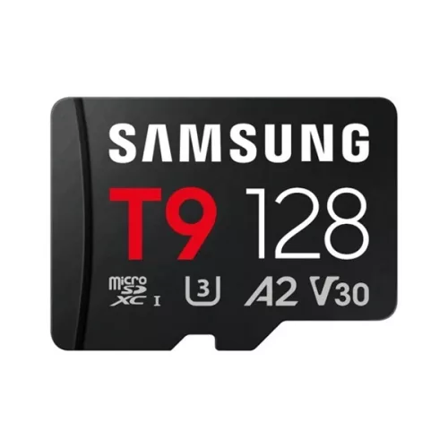 Samsung Memóriakártya - MB-MH128TB/WW (T9, 128GB, microSDXC, UHS-I, U3, V30, A2, R200/W130, USB kártyaolvasó)