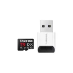 Samsung Memóriakártya - MB-MH128TB/WW (T9, 128GB, microSDXC, UHS-I, U3, V30, A2, R200/W130, USB kártyaolvasó)