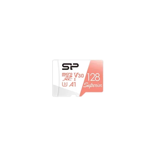 Silicon Power MicroSD kártya - 128GB microSDXC Superior A1 UHS-1 U3 + adapter