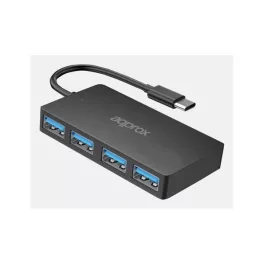 APPROX USB HUB - Type-C 4in1 HUB (4db USB3.0) Fekete