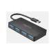 APPROX USB HUB - Type-C 4in1 HUB (4db USB3.0) Fekete