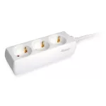 Equip Hálózati Elosztó - 245550 (3 Schuko, Max.: 3500W, 1,5m kábel, fehér)