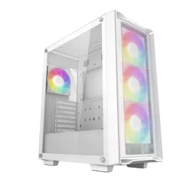   DeepCool Számítógépház - CC560 MESH WH V2 (ablakos, 4x12cm A-RGB ventilátor, ATX, 2xUSB3.0, fehér)