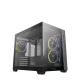 DeepCool Számítógépház - CG330 3F (fekete, ablakos, 3x12cm A-RGB, BTF, mATX, 2xUSB3.0, 1xUSB2.0)