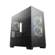 DeepCool Számítógépház - CG380 3F (fekete, ablakos, 3x12cm A-RGB, BTF, mATX, 2xUSB3.0, 1xUSB2.0)
