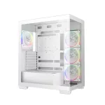 DeepCool Számítógépház - CG580 4F WH V2 (fehér, ablakos, 4x12cm A-RGB, BTF, ATX, 2xUSB3.0, 1xUSB2.0)